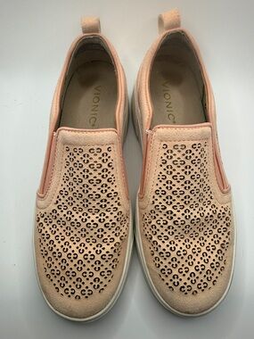Vionic Women's Slip-On Perforated Sneakers in Peach